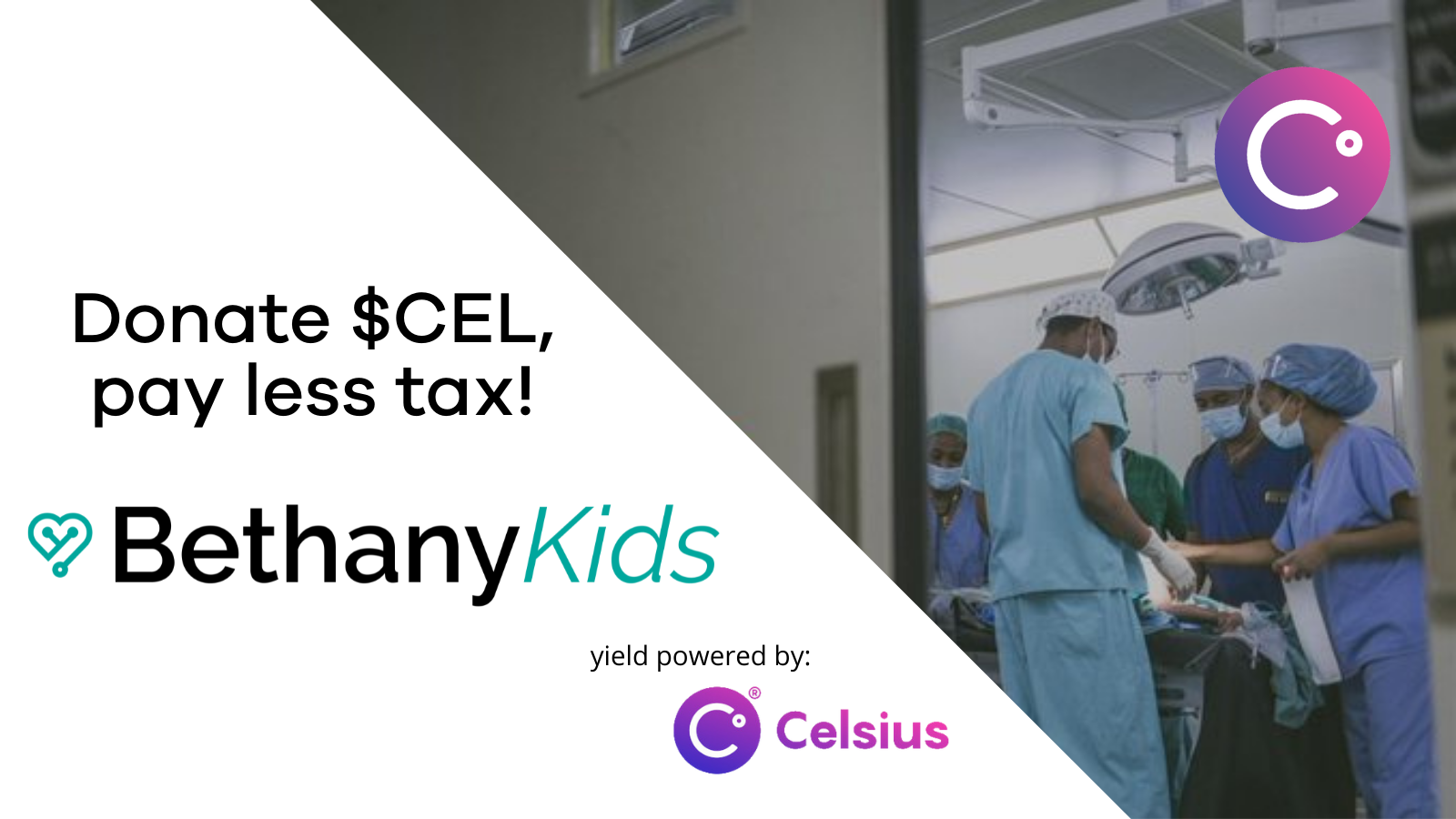 Donate $CEL, pay less tax!